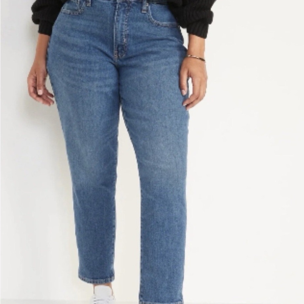 Old Navy Blue Straight Leg Jeans Classic Style